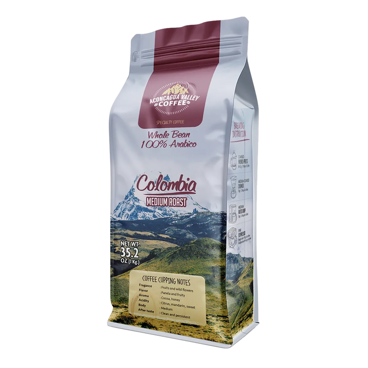 Aconcagua Valley Coffee 1 kilo. TUESTE MEDIUM ROAST DRIP- COLOMBIA