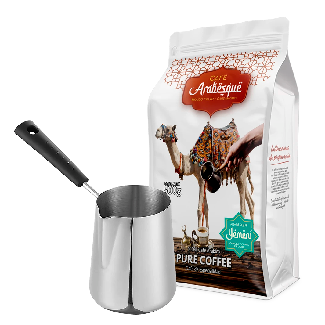 Box Arabesque: Café Turco Yemení 500g + Ibrik