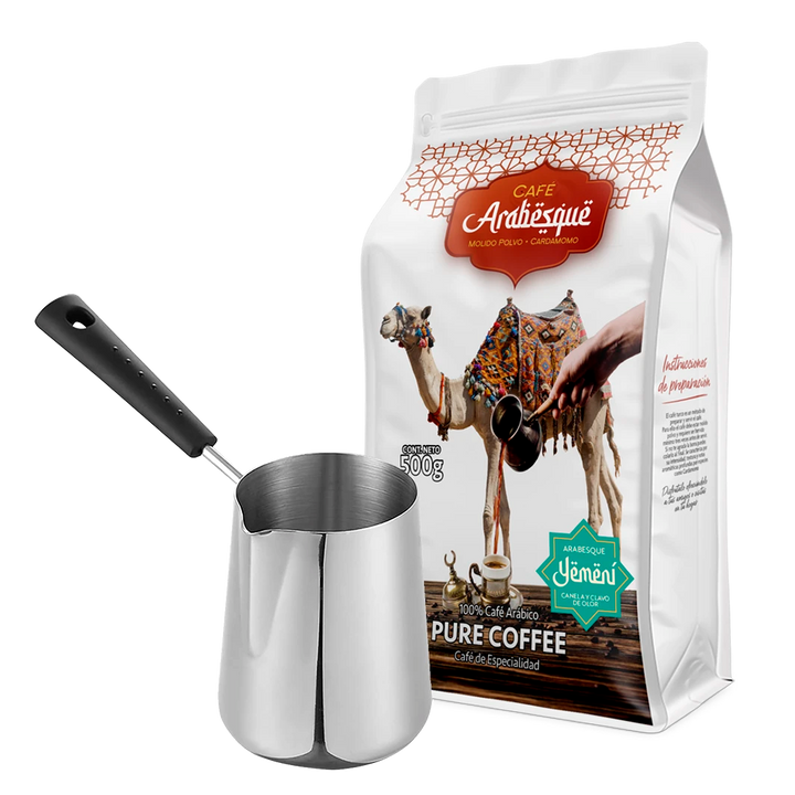 Box Arabesque: Café Turco Yemení 500g + Ibrik