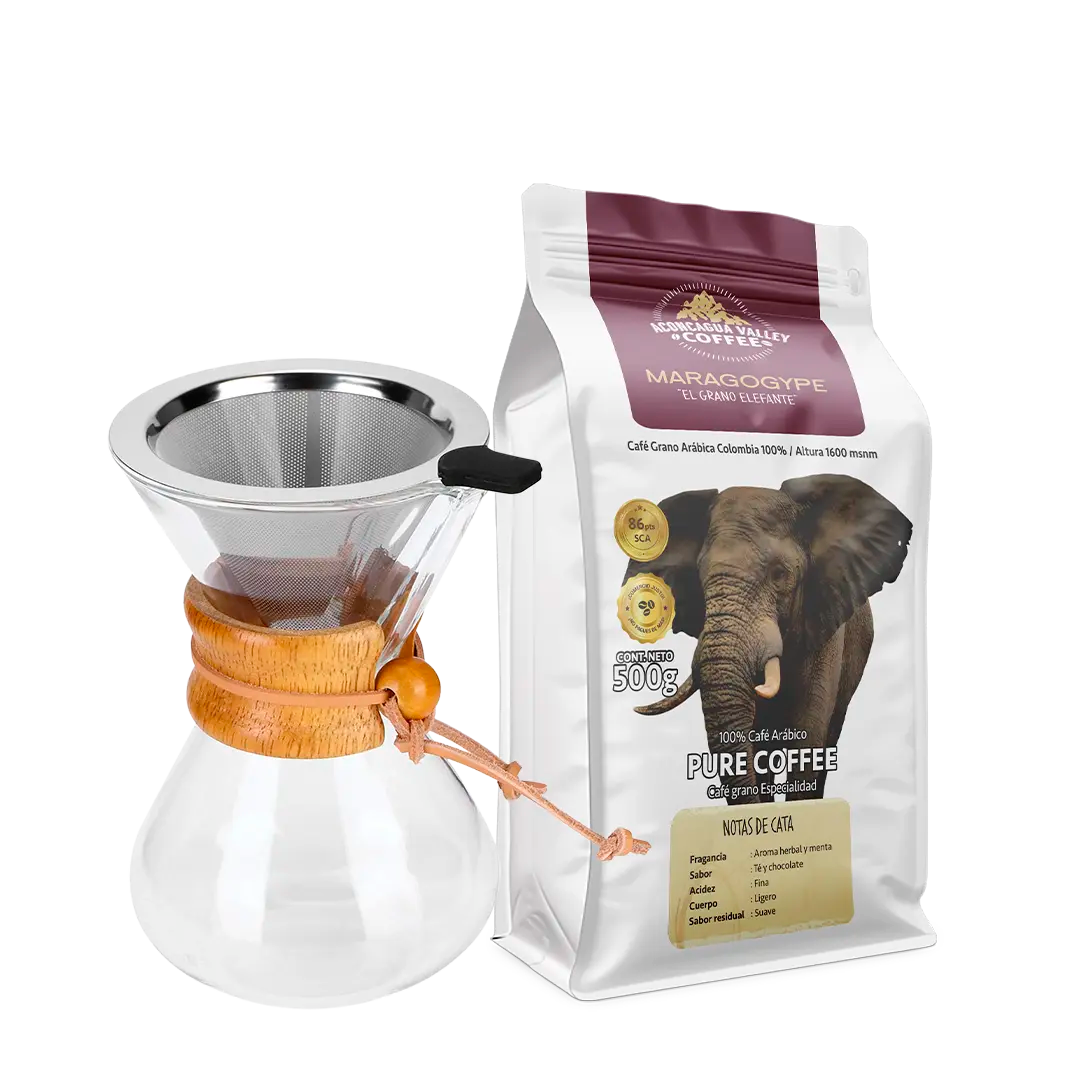 Box Coffee Pot + Maragogype 500g