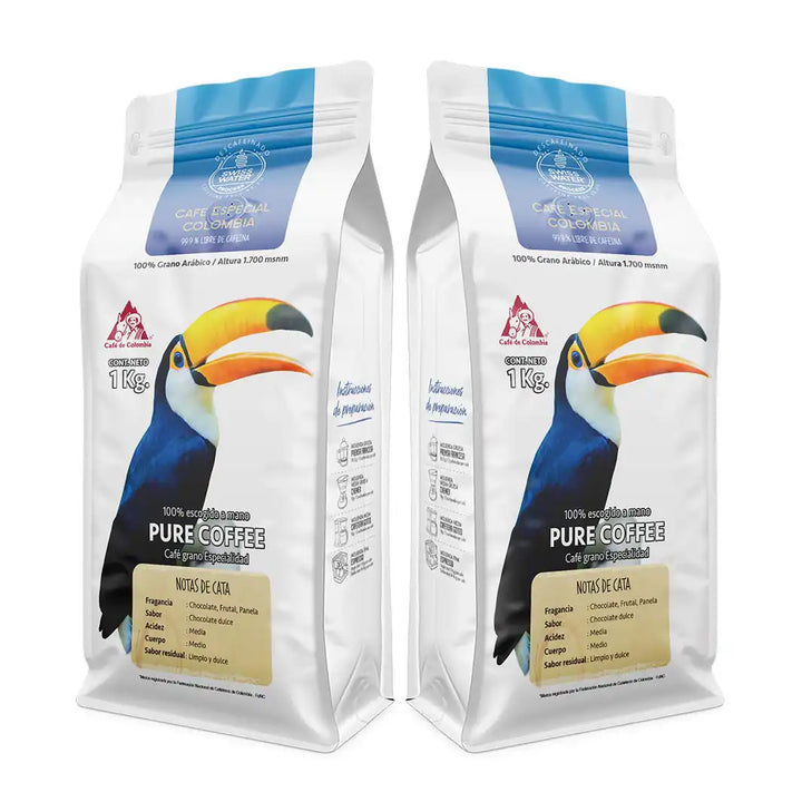 Pack Duo - 2 Kilos - Decaf Relax 99% Libre cafeina