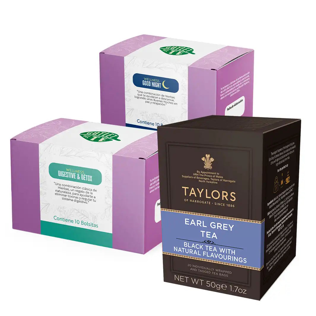 Box 40 Bolsitas: 2 Cajitas Té Outlet  + Té Taylors