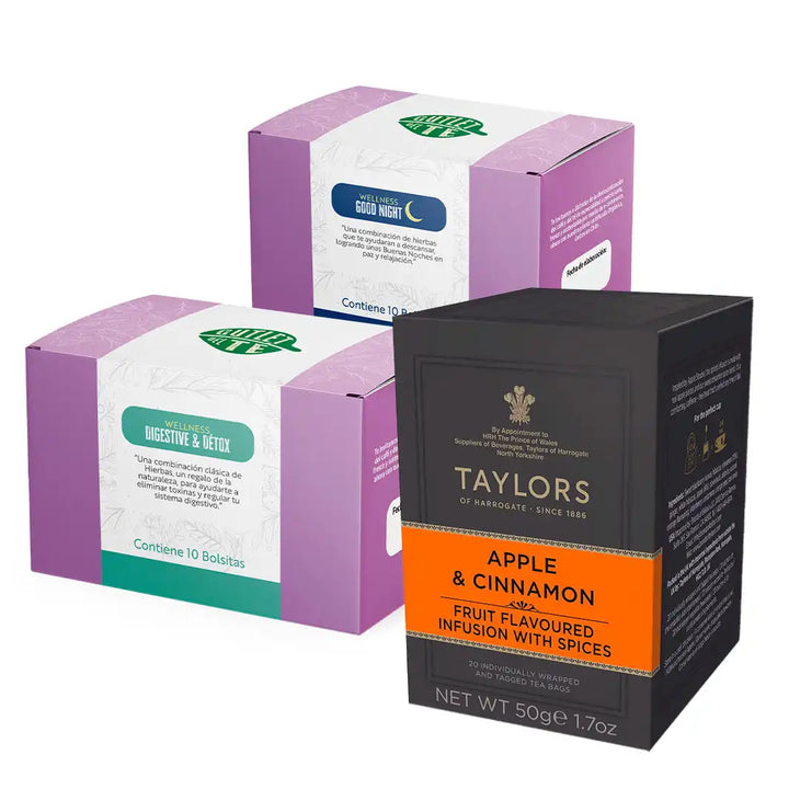 Box 40 Bolsitas: 2 Cajitas Té Outlet  + Té Taylors