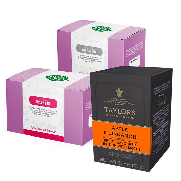 Box 40 Bolsitas: 2 Cajitas Té Outlet  + Té Taylors