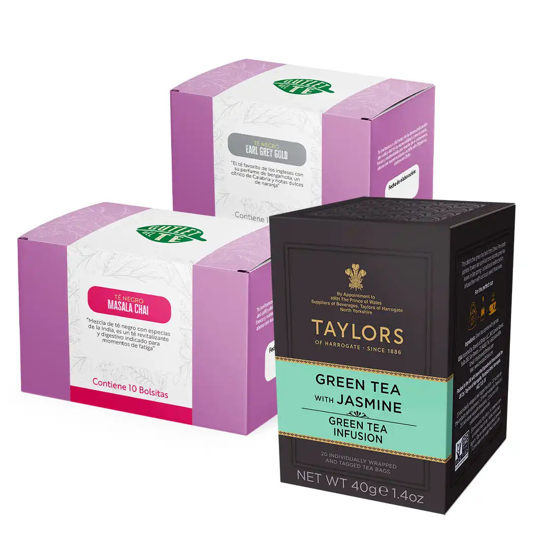 Box 40 Bolsitas: 2 Cajitas Té Outlet  + Té Taylors